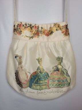 Marie Antoinette Chateau Versailles Print Satin Shoulder Bag